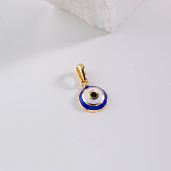 14 Ayar Altın Nazar Kolye Ucu 0,72 gr - 3