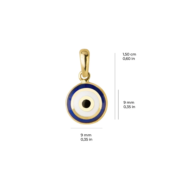 14 Ayar Altın Nazar Kolye Ucu 0,72 gr - 2