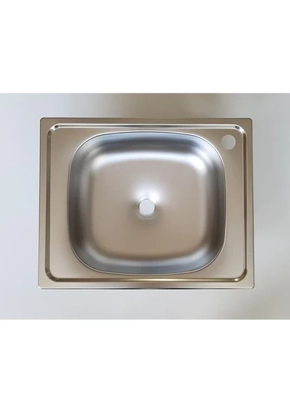 SİNKON Paslanmaz Krom Çelik Eviye 40X50 Sifon Dahildir Sağ Delikli - 3