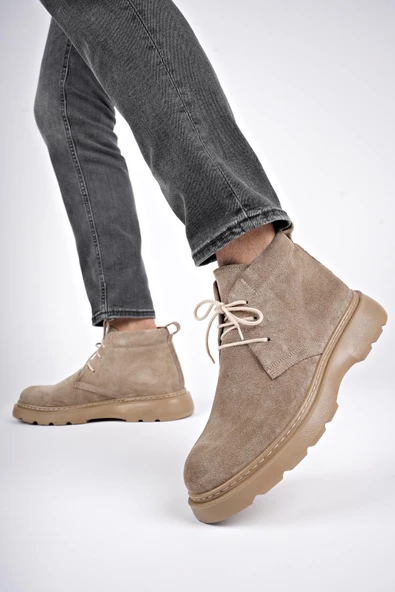 Muggo HENRY Garantili Bağcıklı Hakiki Deri Rahat Taban Erkek Chelsea Bot - 8