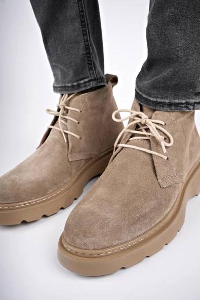 Muggo HENRY Garantili Bağcıklı Hakiki Deri Rahat Taban Erkek Chelsea Bot - 7