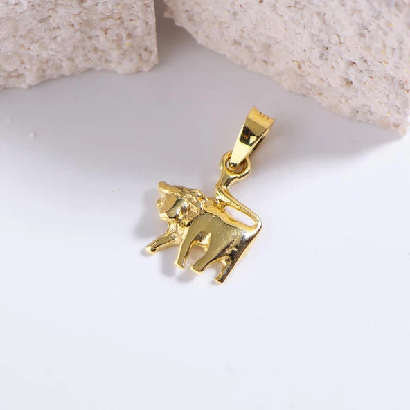 14 Ayar Altın Boğa Burç Kolye Ucu 0,84 gr - Resim 4