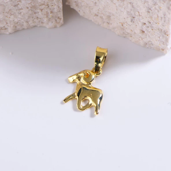 14 Ayar Altın Koç Burç Kolye Ucu 0,57 gr - Resim 3