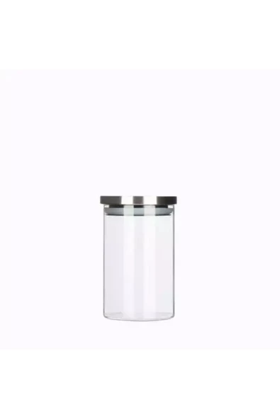 Borosilikat Cam Kavanoz Metal Kapaklı Silikon Contalı 8,5*15 cm - 4