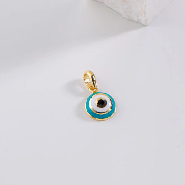 14 Ayar Altın Nazar Kolye Ucu 0,72 gr - Resim 3