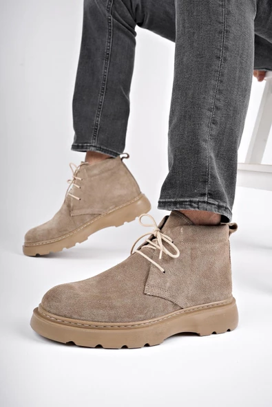 Muggo HENRY Garantili Bağcıklı Hakiki Deri Rahat Taban Erkek Chelsea Bot - 5