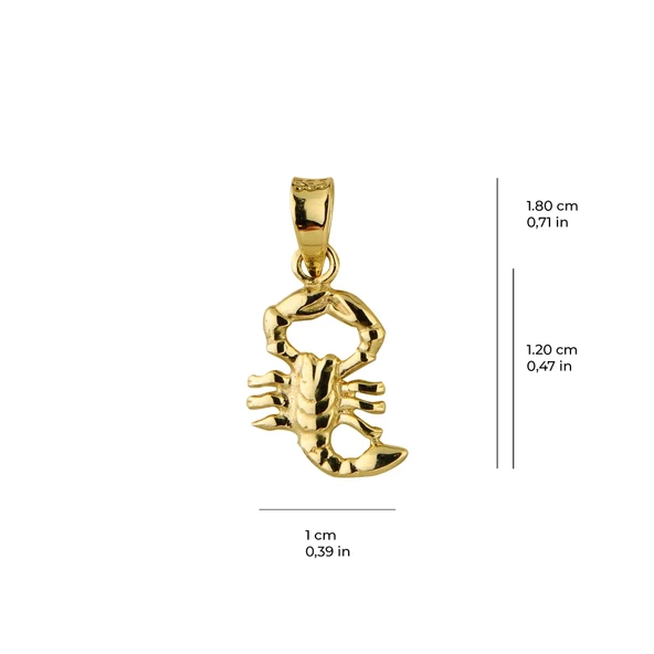 14 Ayar Altın Akrep Burç Kolye Ucu 0,70 gr - Resim 2