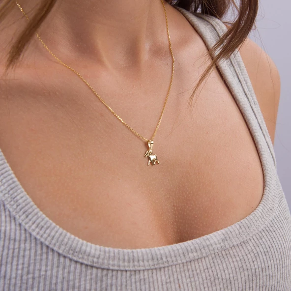 14 Ayar Altın Koç Burç Kolye Ucu 0,57 gr - Resim 5