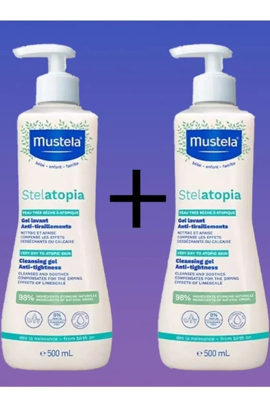 Mustela Stelatopia Gel Lavant 500 Ml - 2 ADET - SKT:09/2026