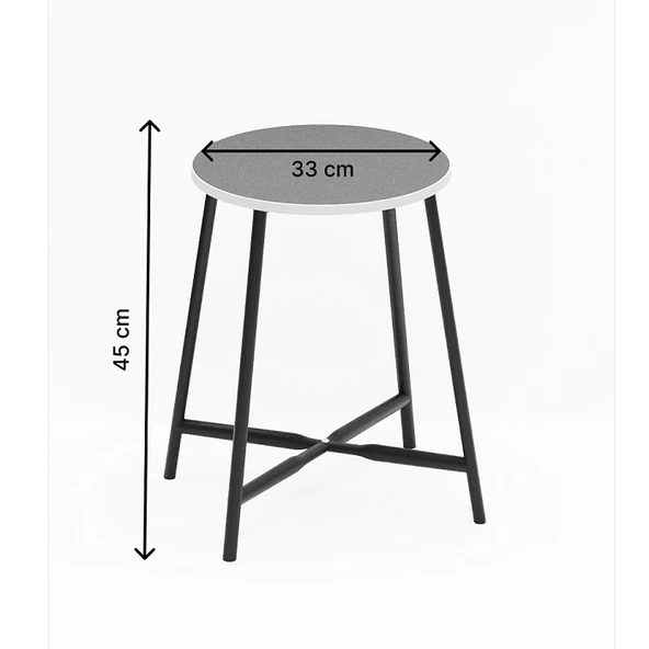 Eportatif Mutfak Masası Oval Tabure Takımı Masa Sandalye Takımı Çam 1473 - 10