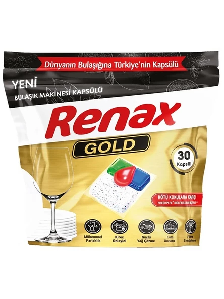 RENAX GOLD BULAŞIK MAKİNE KAPSÜLÜ 30' LU 360 GR