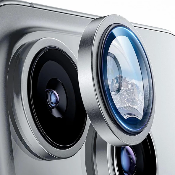 Joyroom İphone 16 Pro Ve 16 Pro Max Uyumlu Sapphire Lens Koruyucu - Resim 3