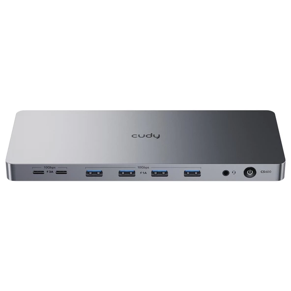 Cudy CS700 Dual 4K 2xHDMI 2xDisplayPort 2xUSB-C(10Gbps) 4xUSB-A 1xGigabit 100W PD Dock İstasyonu