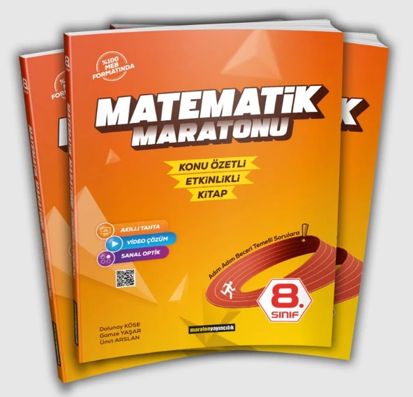 Maraton Yayıncılık 8. Sınıf Matematik Maratonu Konu Özetli Etkinlikli Kitap