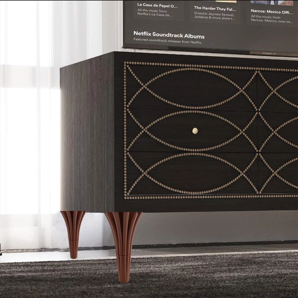 İstanbul 19 cm Kahverengi Mobilya Konsol Orta Sehpası Kanepe Koltuk Tv Ünitesi Baza Ayağı Ayakları - Resim 8