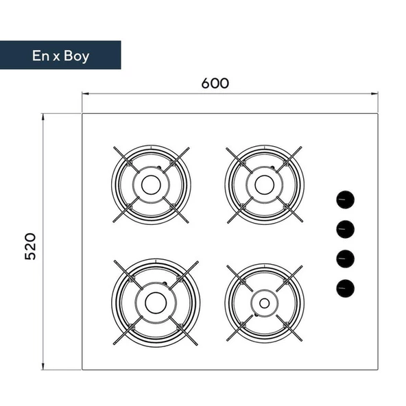 Kumtel KO-40 TSHDF Siyah Set Üstü Cam Ocak - 2