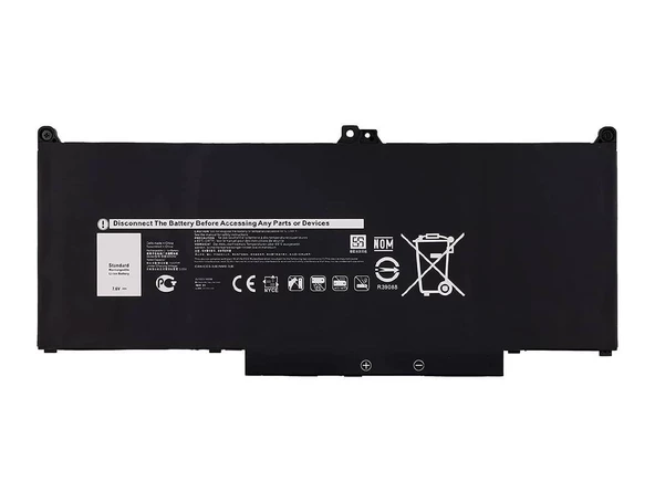 Dell ile Uyumlu Latitude L5310, L5300, L7400 2-in-1 P96G Batarya Pil - 4 Cell