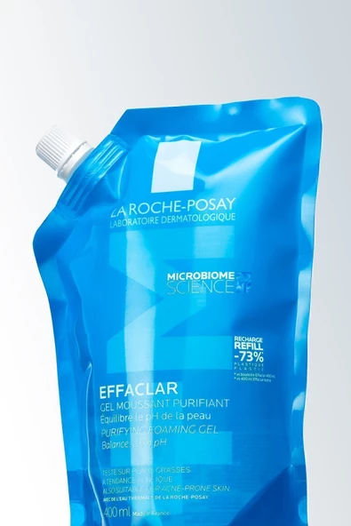 La Roche Posay Effaclar Yağlı Ciltler İçin Temizleme Jeli 400 ml - Refill - Resim 5