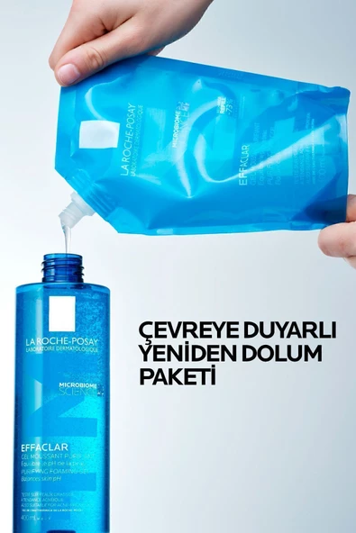 La Roche Posay Effaclar Yağlı Ciltler İçin Temizleme Jeli 400 ml - Refill - Resim 2