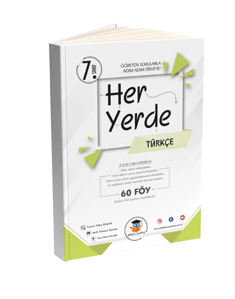 ZEKAKÜPÜ 7.SINIF HERYERDE TÜRKÇE 60 FÖY ÖĞRETEN SORULARLA ADIM ADIM ZİRVEYE