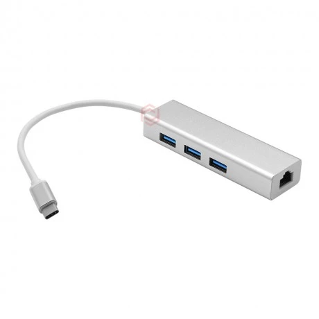 FRISBY FA-7666TC TYPE C TO 3 PORT USB 3.0+G.LAN