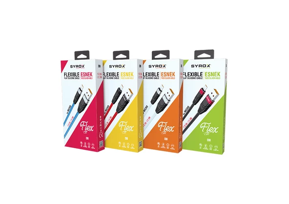 Syrox C99 2.0A 1mt Yassı Micro USB Şarj & Data Kablosu - Siyah - 2