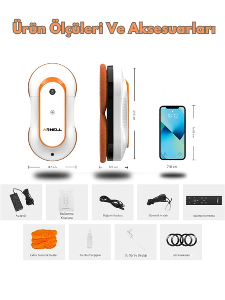 Cam Silme Robotu Cambaz Aktive Akıllı Cam Temizleme Robotu WCR-2310Y - 8