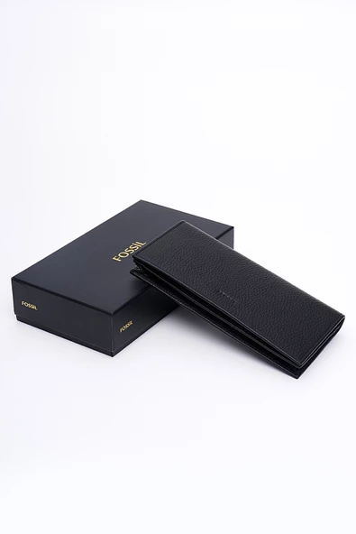 Fossil Hakiki Gerçek Deri Erkek Telefon Bölmeli Cüzdan Siyah 8114 - Resim 6