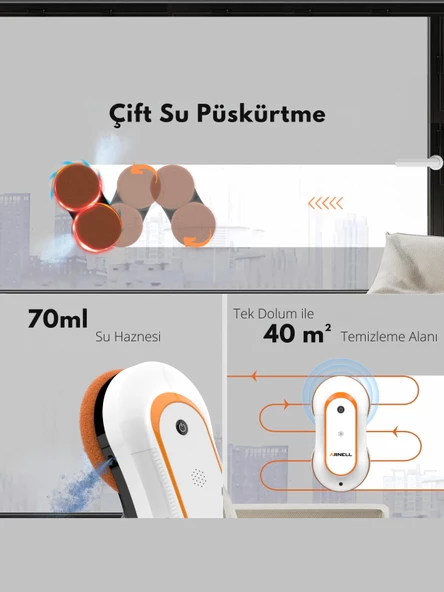 Cam Silme Robotu Cambaz Aktive Akıllı Cam Temizleme Robotu WCR-2310Y - 5