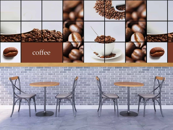 Cafe için Duvar Kağıdı Baskı - Resim 4