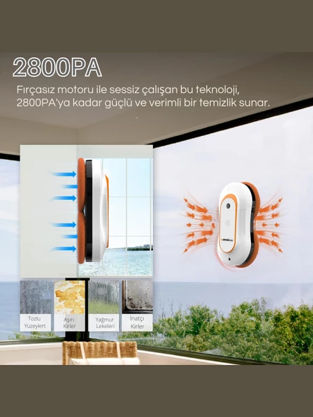Cam Silme Robotu Cambaz Aktive Akıllı Cam Temizleme Robotu WCR-2310Y - 3