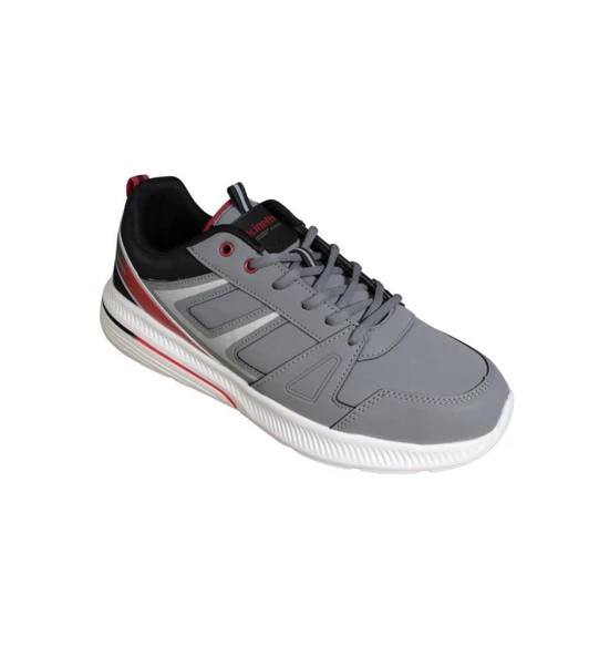 KİNETİX Erkek Gri Cilt Bağcıklı Kalın Taban Koşu Günlük Spor Ayakkabı ürün görseli