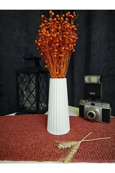 Beyaz Iskandinav Vazo 20cm - 2