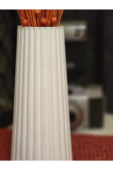 Beyaz Iskandinav Vazo 20cm - 4