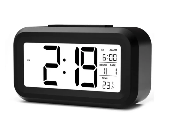 Alfalink fotoselli diital masa saati siyah