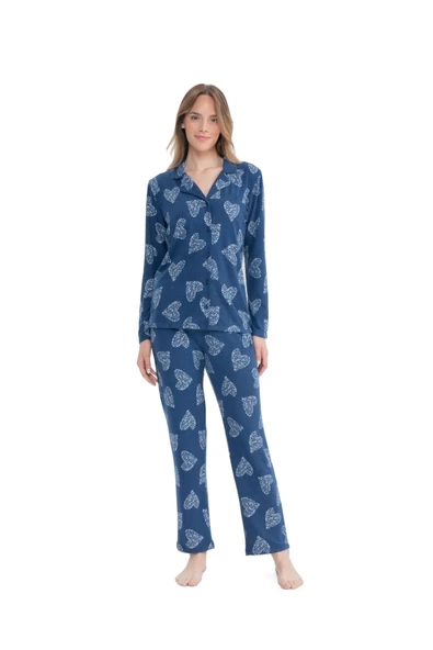 Us Polo Kadın Uzun Kol Pijama Takım 17109 - 7