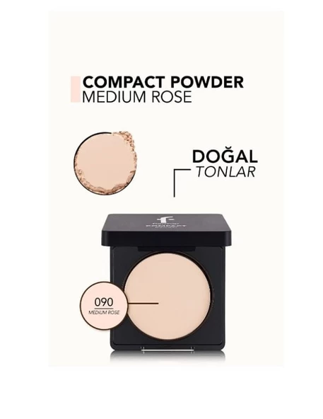 Flormar Compact Powder Pudra 090 Medium Rose - 4