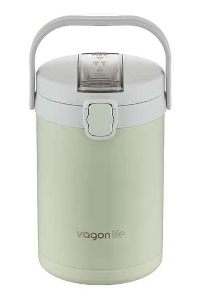 Vagonlife Çelik Yemek Termosu Isı Yalıtımlı 3 Kaseli 2.1LT Sızdırmaz Vakumlu Kap Taşıma Kulplu -FF10089 - 3