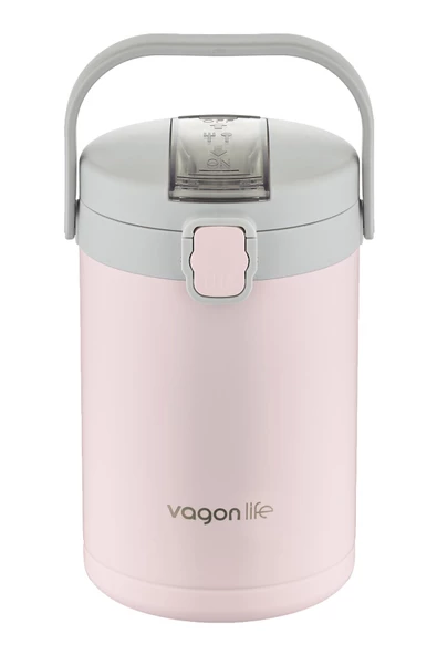 Vagonlife Çelik Yemek Termosu Isı Yalıtımlı 3 Kaseli 2.1LT Sızdırmaz Vakumlu Kap Taşıma Kulplu -FF10089 - 7