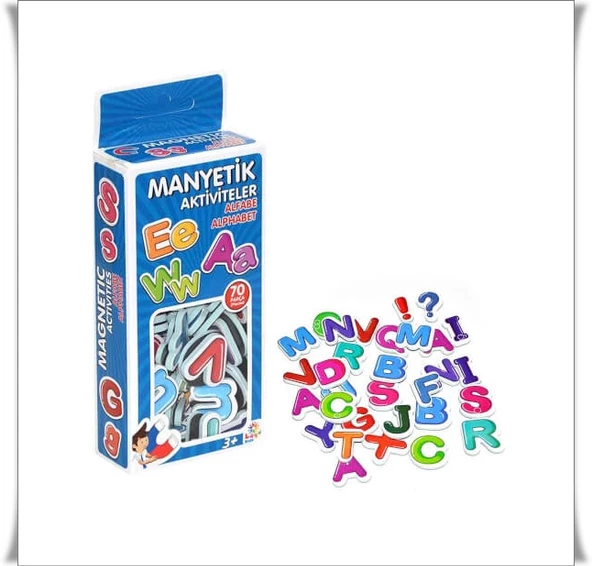 47 Parça Manyetik Alfabe Mıknatıslı Harfler Alfabe Magnet