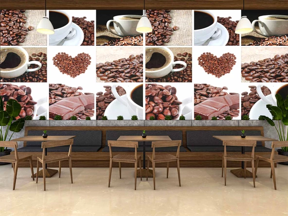Kahve Cafe Duvar Kağıdı Baskı - 3