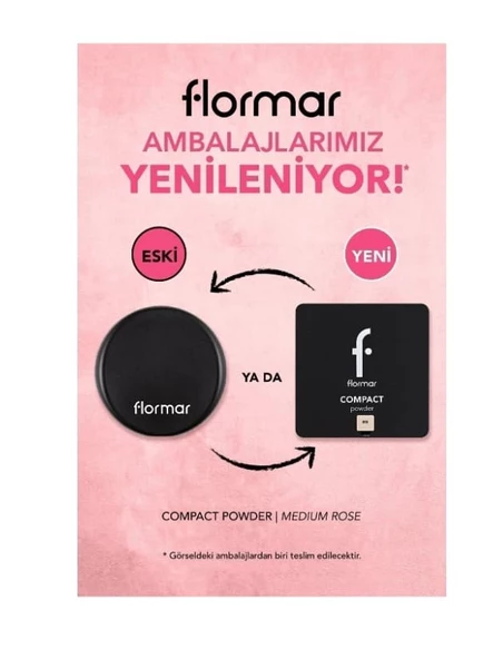 Flormar Compact Powder Pudra 090 Medium Rose - 5