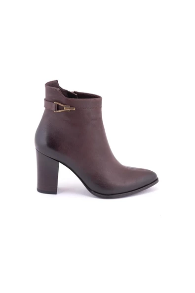 Venüs 2355801K Kadın Hakiki Deri Dikiş Detaylı Tokalı Fermuarlı Topuklu Bot - 6