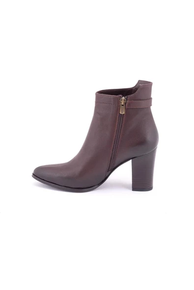 Venüs 2355801K Kadın Hakiki Deri Dikiş Detaylı Tokalı Fermuarlı Topuklu Bot - 10