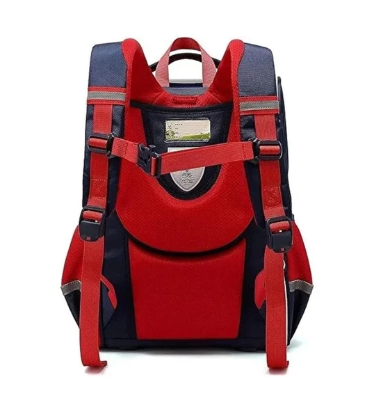 Hello Dragon Okul Çantası Omurga Koruyucu Kırmızı Lacivert - 2