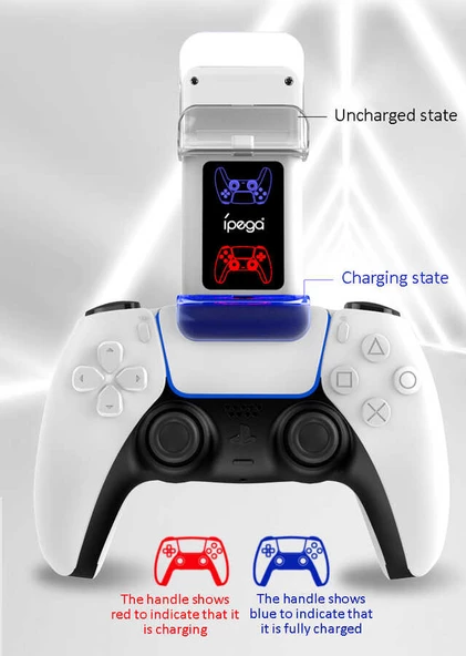 iPega PG-P5003 Playstation 5 Dualsense Şarj İstasyonu - 8