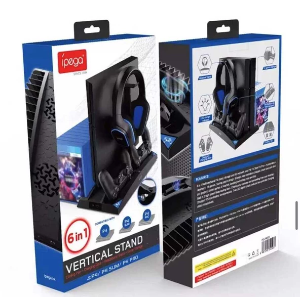 iPega PG-P4009 Playstation 4 Şarj İstasyonu ve Kulaklık Standı - 3