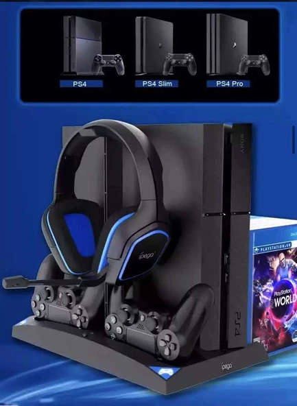 iPega PG-P4009 Playstation 4 Şarj İstasyonu ve Kulaklık Standı - 6
