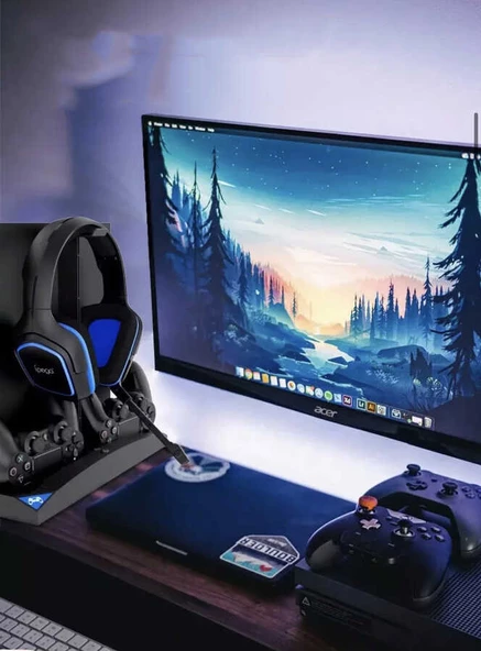 iPega PG-P4009 Playstation 4 Şarj İstasyonu ve Kulaklık Standı - 9