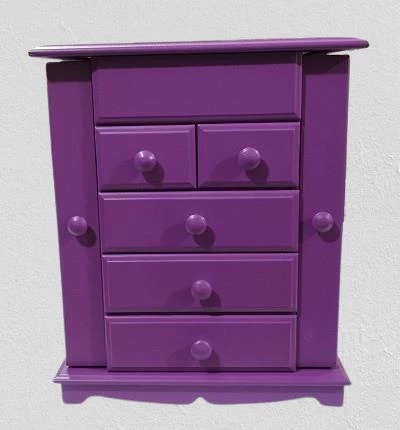 Hobi Takı Kutu Makyaj Şifonyer 90408 Model 9Çekmece Parlak MOR Ahşap MDF ElYapım - 6